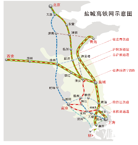 盐城高铁网示意图