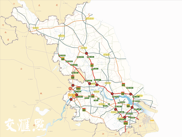 江苏部分高速已现拥堵,这些避堵线路请