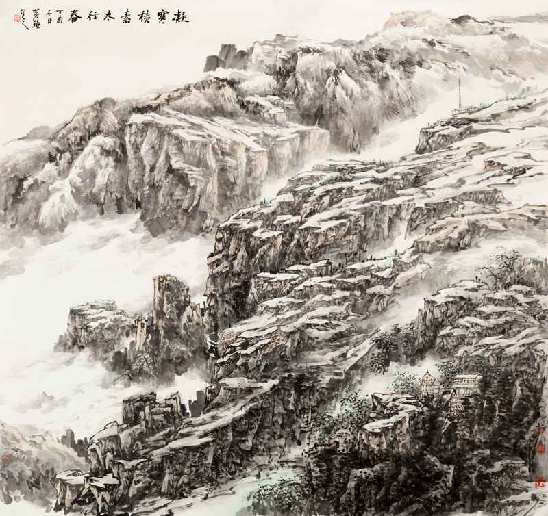 太行春早-黄钟-中国画-176×190cm