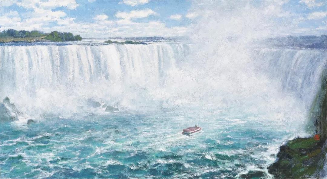 冯健亲    印象尼亚加拉  100cm×55cm