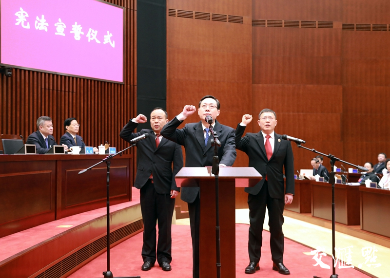 被任命人员向宪法宣誓。方勇 摄