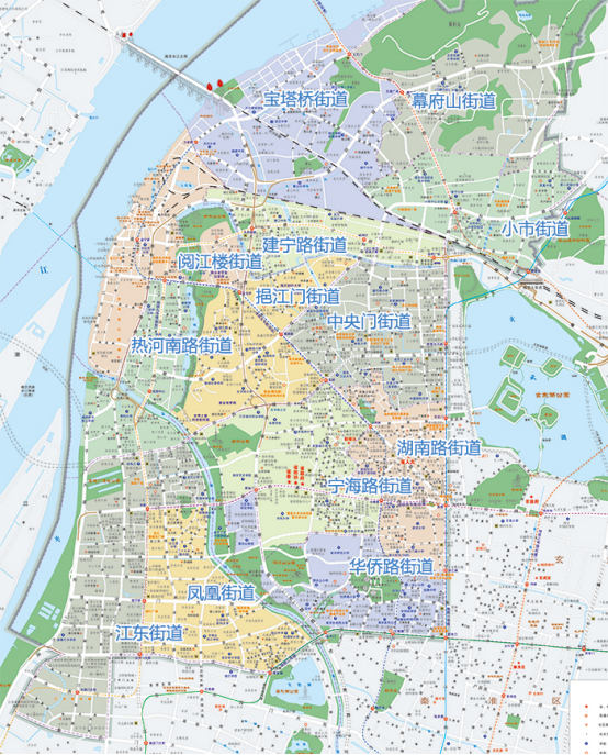 鼓楼区行政区划图 来源:南京市鼓楼区人民政府网站