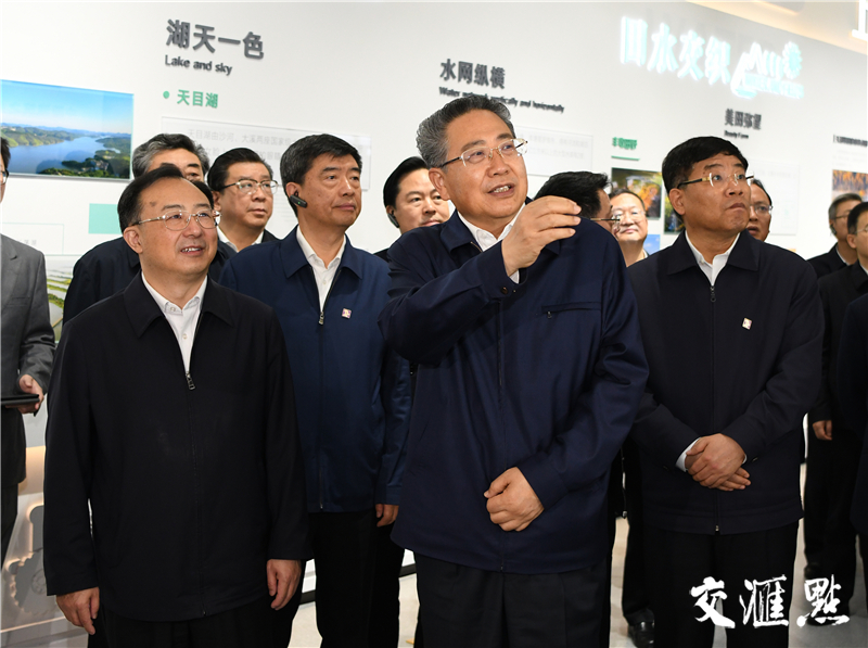 吴政隆陪同安徽党政代表团考察溧阳生态创新展示馆