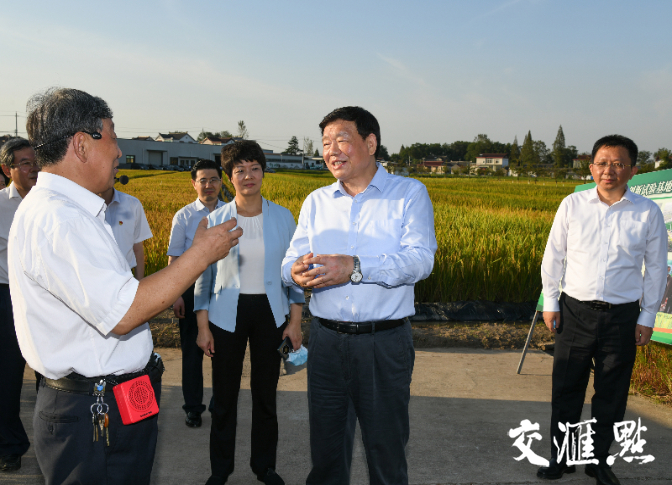 娄勤俭专程来到由广陵区和扬州大学联合共建的张洪程院士创新试验基地,看望慰问张洪程院士等农业科技工作者。
