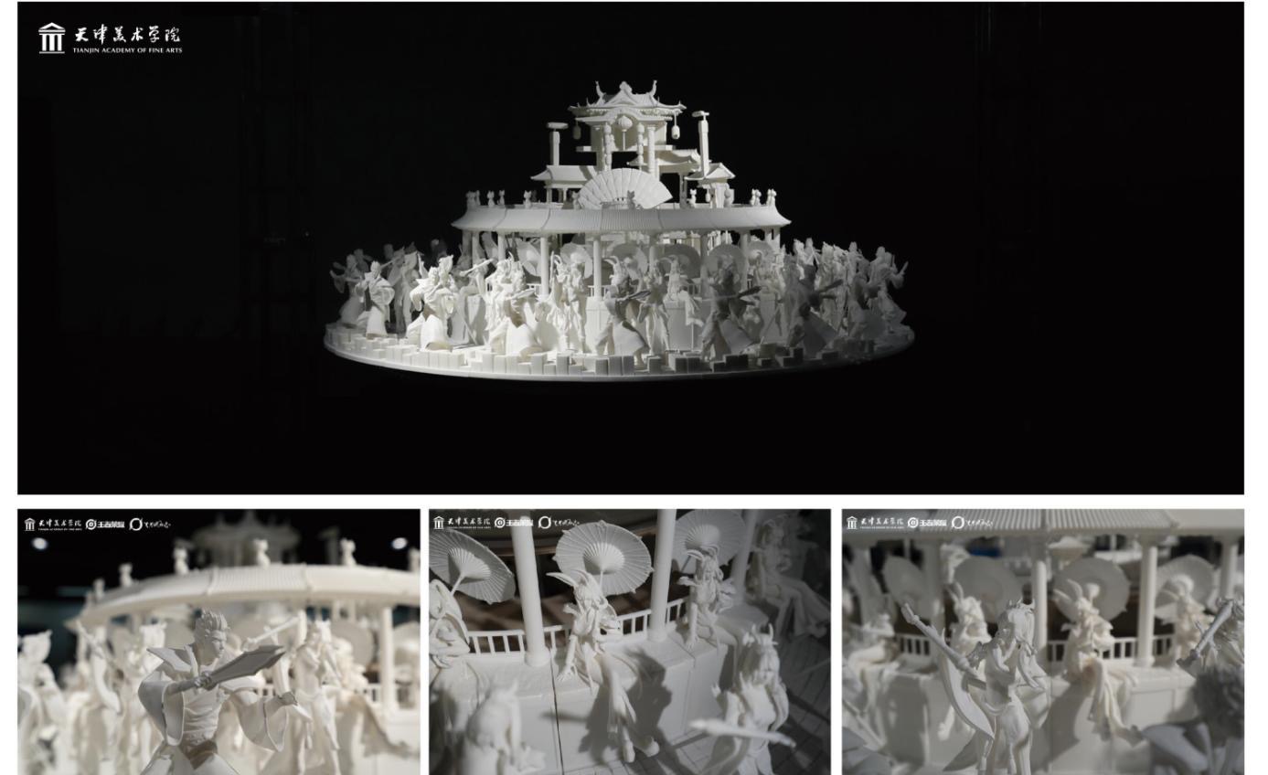 3D打印+动态装置《一日看尽长安花》（天津美术学院）