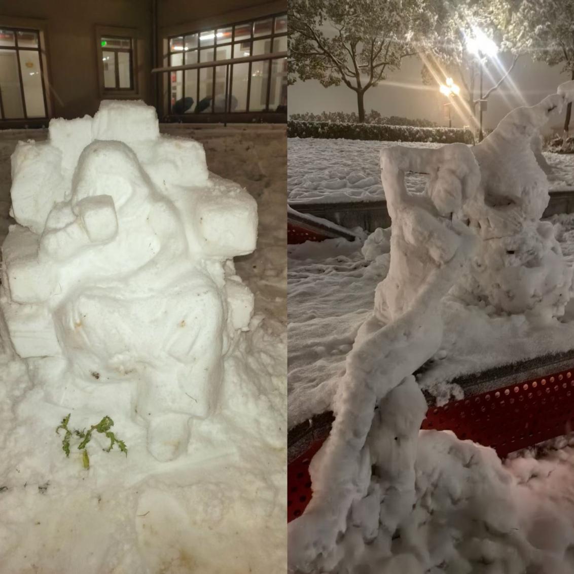 花式堆雪人哪家強可qí愛pā造型大集合