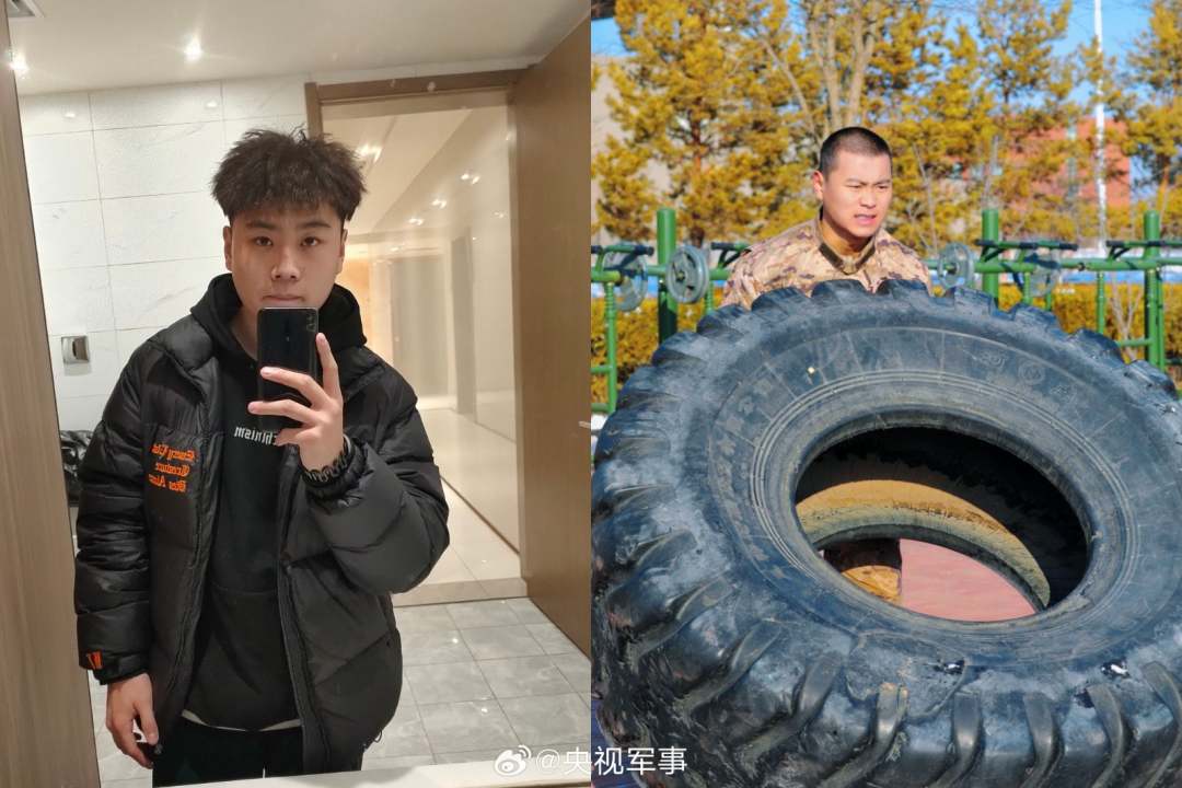 转眼间，秋季入伍的新兵来到军营已经3个多月了。经过军营淬炼，新兵们变得“站如松、坐如钟、行如风”，身上的“兵味儿”越来越足！看，武警内蒙古总队鄂尔多斯支队新兵入伍前后对比照！（来源：央视军事微博）
