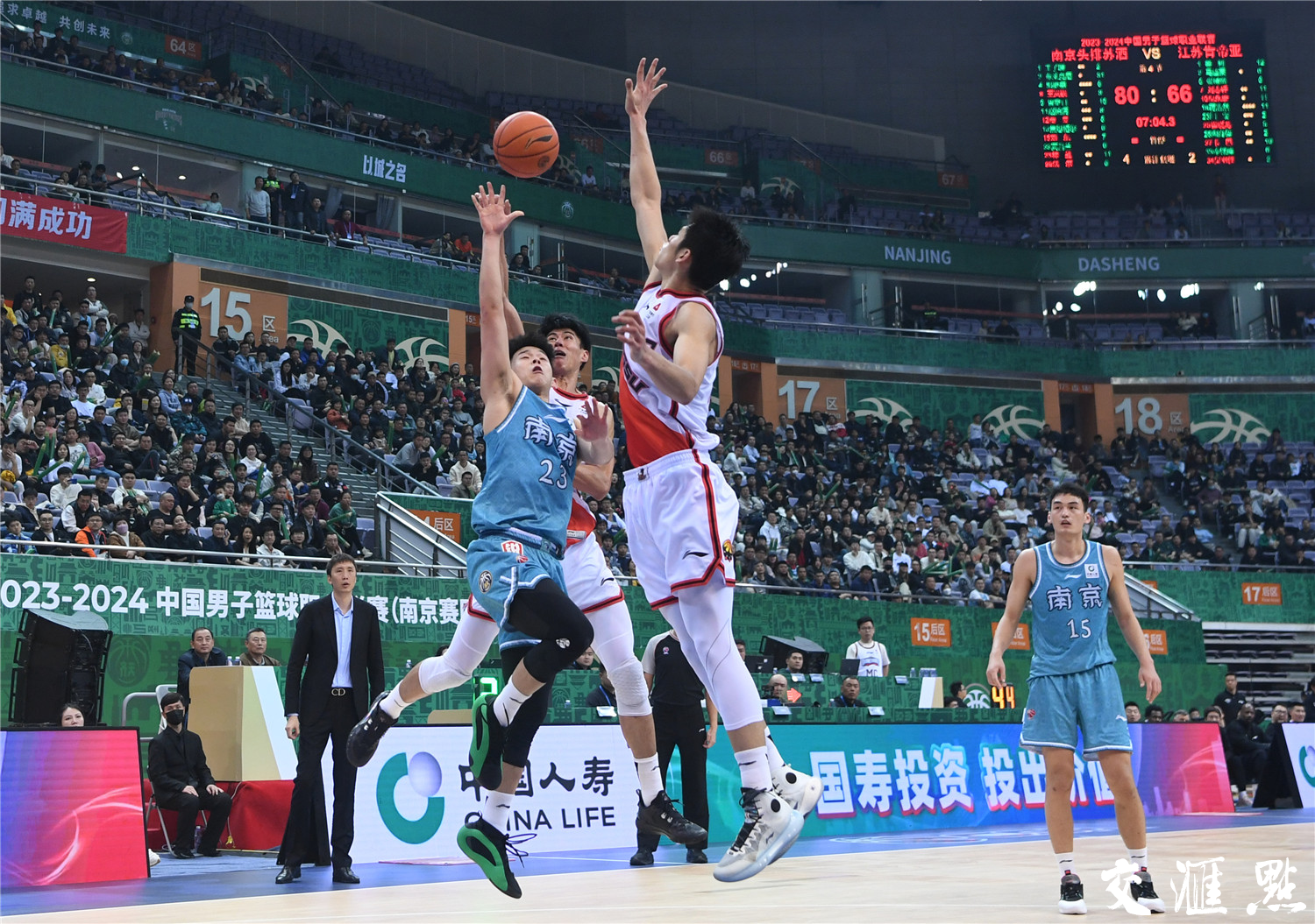 2024年3月24日,2023-2024中国男子篮球职业联赛常规赛第47轮,南京头排