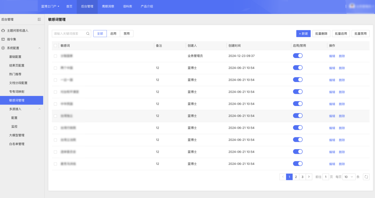 敏感词