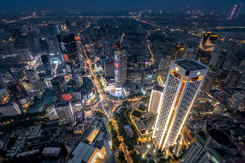 南京新街口商圈夜景