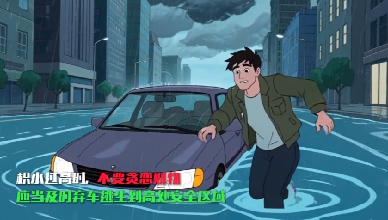 AI动画丨遇到城市内涝,我们该如何自救求生 AI动画丨遇到城市内涝,我们该如何自救求生