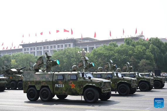 The anti-unmanned aerial vehicles formation attends a V-Day parade in Beijing, capital of China, Sept. 3, 2025. (Xinhua/Yang Guanyu) The anti-unmanned aerial vehicles formation attends a V-Day parade in Beijing, capital of China, Sept. 3, 2025. (Xinhua/Yang Guanyu)