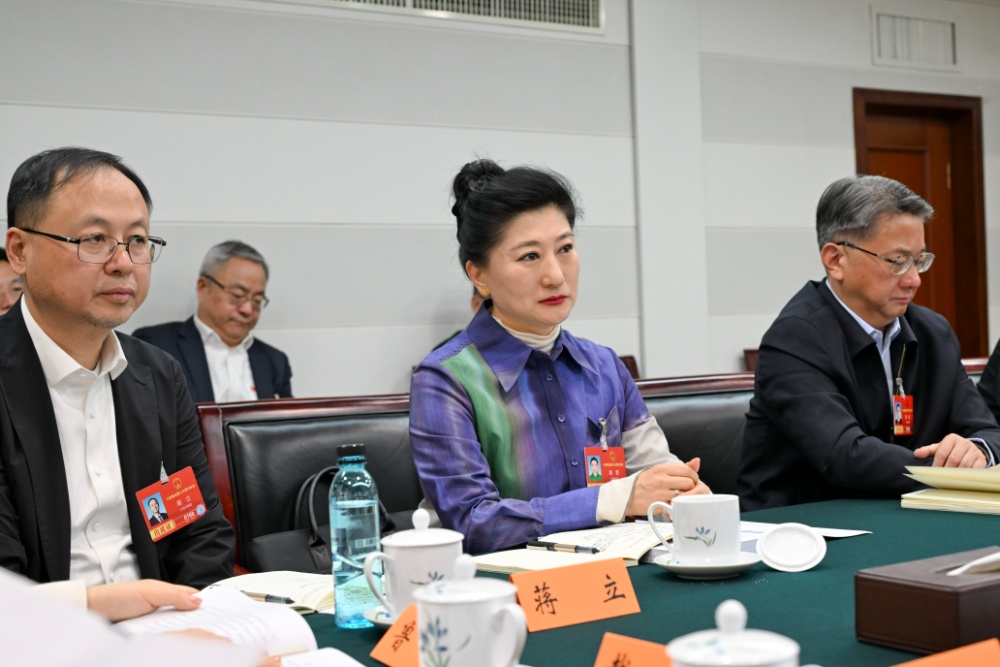 3月8日，十四届全国人大四次会议江苏代表团召开代表小组会议，审议生态环境法典草案、民族团结进步促进法草案、国家发展规划法草案。
新华日报·交汇点记者 吴胜 万程鹏 摄