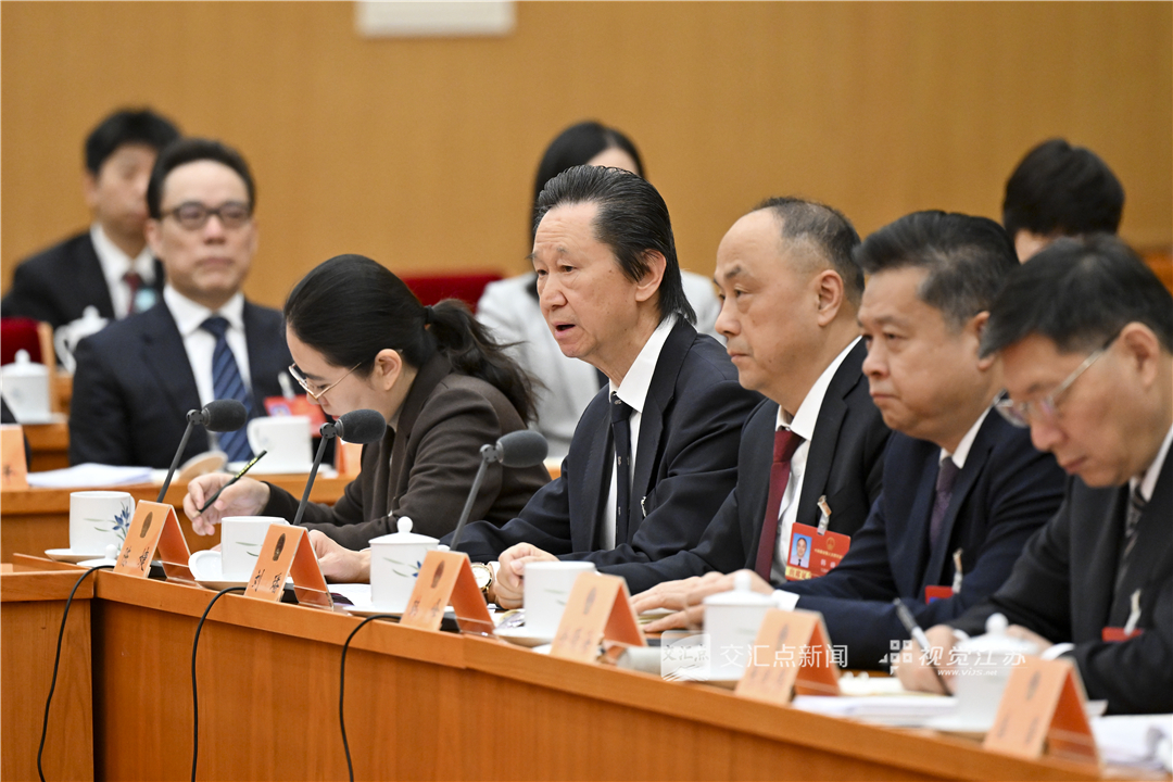 3月11日，十四届全国人大四次会议江苏代表团举行全体会议，审议全国人大常委会工作报告、最高人民法院工作报告、最高人民检察院工作报告。新华日报·交汇点记者 吴胜 万程鹏 摄