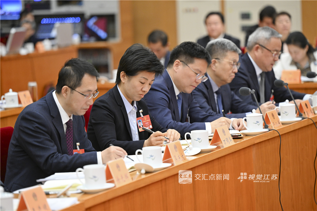 3月11日，十四届全国人大四次会议江苏代表团举行全体会议，审议全国人大常委会工作报告、最高人民法院工作报告、最高人民检察院工作报告。新华日报·交汇点记者 吴胜 万程鹏 摄
