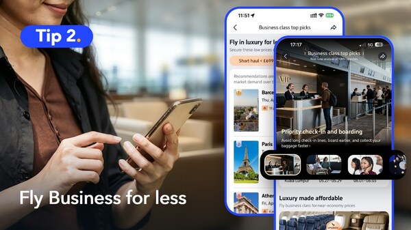 Head into ‘Flights’ from the homepage, then scroll down until you see ‘Business Class Top Picks’. Hit ‘Explore’ to uncover premium seats at smarter prices.